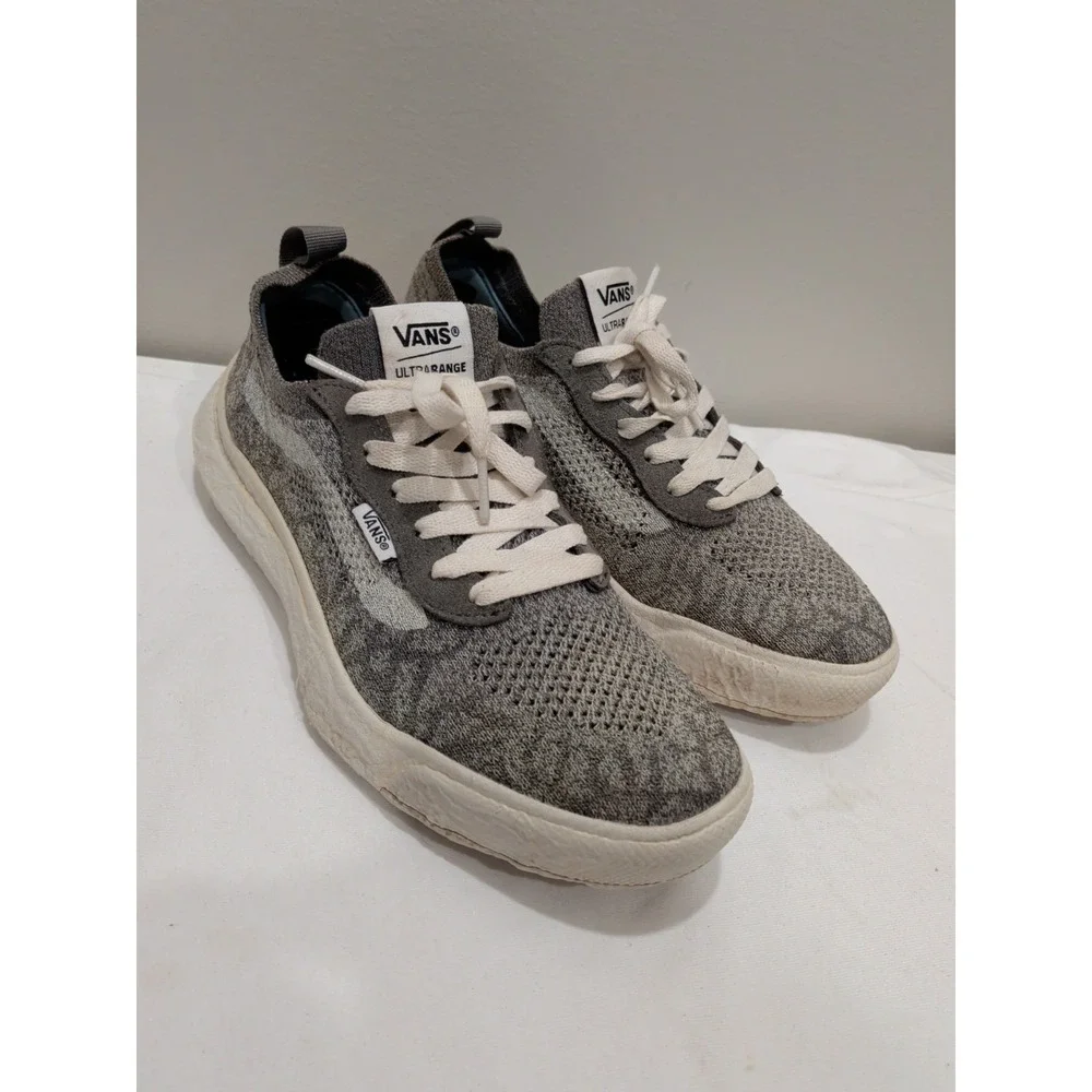 Vans Ultrarange Vr3 Unisex Sz W 9 M 7.5 Gray Knit Low Top Sneakers
